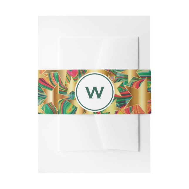 Cintas Para Invitaciones Stationery personalizada STARS de navidades (Anverso Ejemplo)