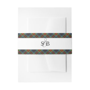 Cintas Para Invitaciones Stewart Black Tartan Scottish Plaid
