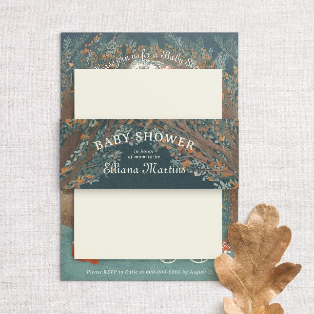 Cintas Para Invitaciones Storybook Woodland Friends Baby Shower (Subido por el creador)
