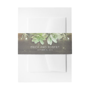 Cintas Para Invitaciones Suculentas bodas rústicas por campo