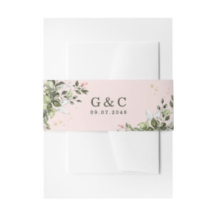 Cintas Para Invitaciones Suculento Boda azul turbulento y verde de oro de R