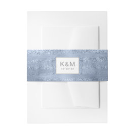 Cintas Para Invitaciones Suculents and Sparkle Boda Dusty Blue ID515