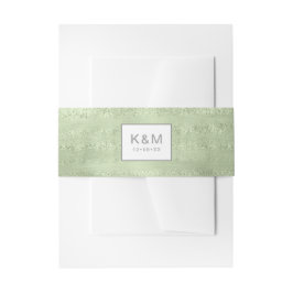 Cintas Para Invitaciones Suculents and Sparkle Boda Green ID515