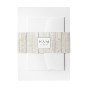 Cintas Para Invitaciones Suculents y Rustic Wood Boda ID515
