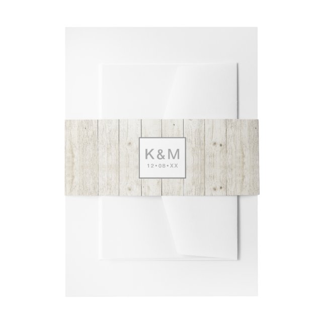 Cintas Para Invitaciones Suculents y Rustic Wood Boda ID515 (Anverso Ejemplo)
