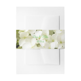 Cintas Para Invitaciones Suite de Boda de Hortensia Blanca