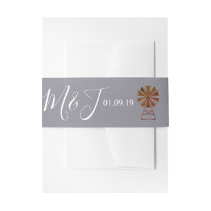 Cintas Para Invitaciones Suite de Boda Rústica Molino de Viento Casa de Cam