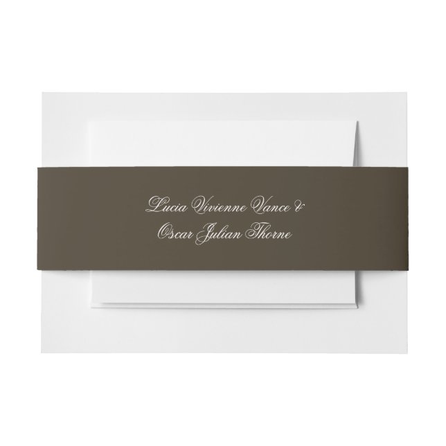 Cintas Para Invitaciones Suite de Boda Sage Roccoco (Anverso Ejemplo)