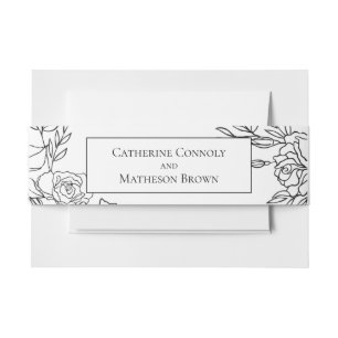 Cintas Para Invitaciones Suite de invitación a la boda blanca minimalista