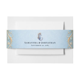 Cintas Para Invitaciones Suministros de boda de lujo de caballito de mar en