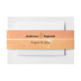 Cintas Para Invitaciones Summer Casual Sunshine Yellow Peach Boda