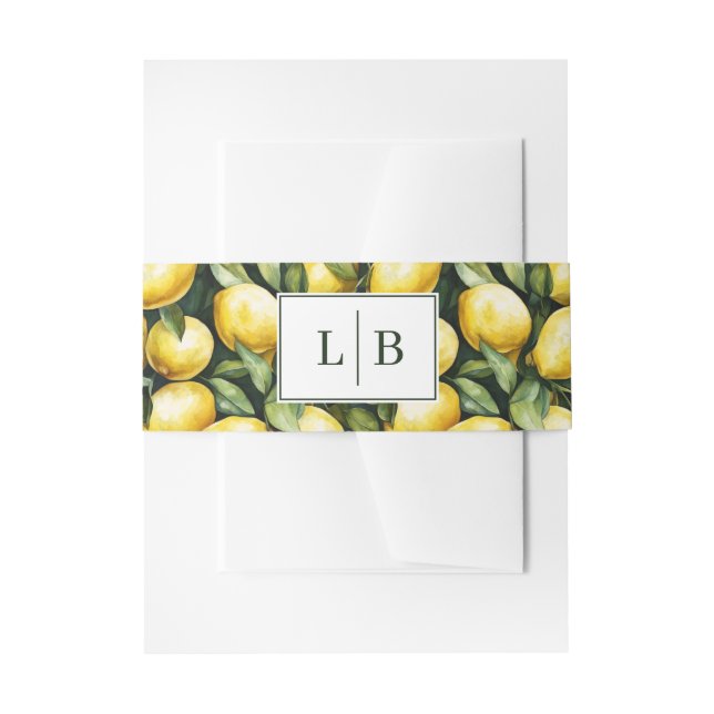 Cintas Para Invitaciones Sunny Lemon Boda (Anverso Ejemplo)