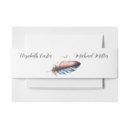 Cintas Para Invitaciones Susurros de Grace Feathered Elegance Minimalismo