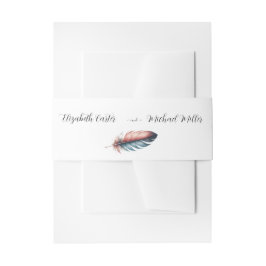 Cintas Para Invitaciones Susurros de Grace Feathered Elegance Minimalismo