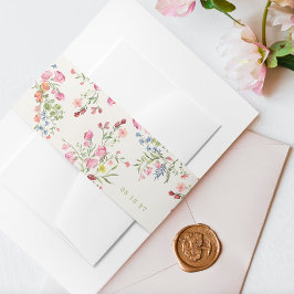 Cintas Para Invitaciones sutil boda de primavera floral