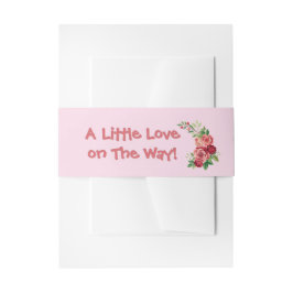 Cintas Para Invitaciones Sweet Pink Teddy Bear Baby Shower 