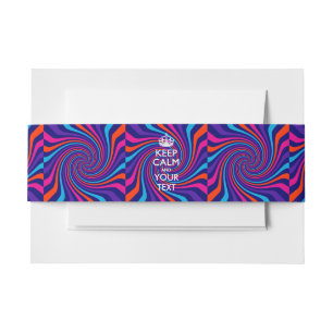 Cintas Para Invitaciones Swirl MANTENER CALMA Y Tu Texto Creativo