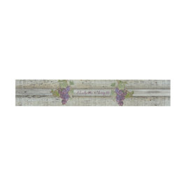 Cintas Para Invitaciones Tablero de madera del tema del viñedo del racimo
