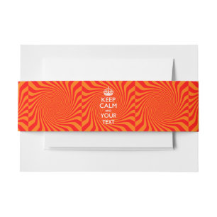 Cintas Para Invitaciones Tangerine MANTENGA CALMA Y Tu Texto Creativo