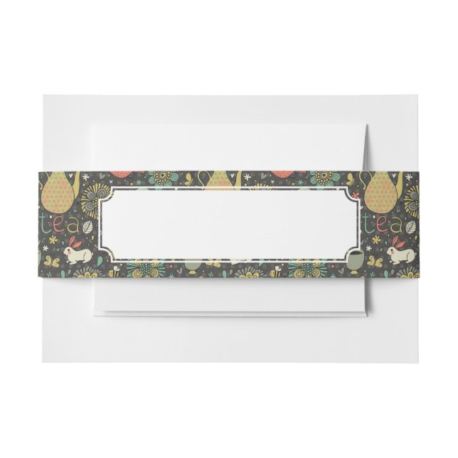 Cintas Para Invitaciones Tarjeta brillante sabrosa del té (Anverso Ejemplo)