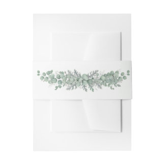 Cintas Para Invitaciones Tarjeta de Invitación de Boda de Elegante Verde Sa