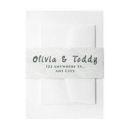 Cintas Para Invitaciones Tarjeta de Invitación de Boda Moderna Orgánica Ele