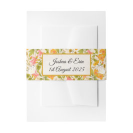 Cintas Para Invitaciones Tarjeta RSVP amarilla de Victorian Meadow