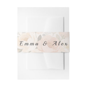 Cintas Para Invitaciones Tarjetas de Invitación Floral de Melocotón Elegant