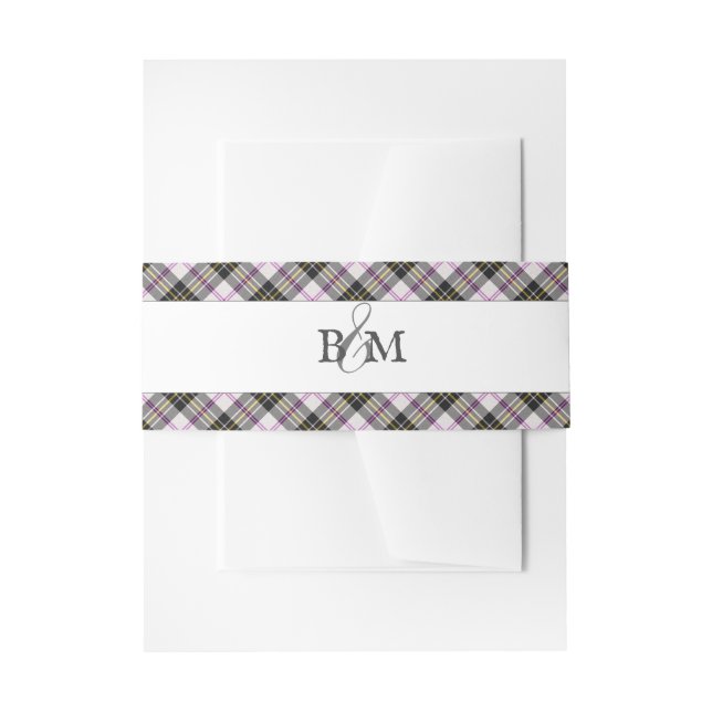 Cintas Para Invitaciones Tartan Plaid Escocés del Clan Macpherson (Anverso Ejemplo)
