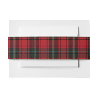 Cintas Para Invitaciones Tartan Plaid Rojo Negro Ralph Navidad Atemporal