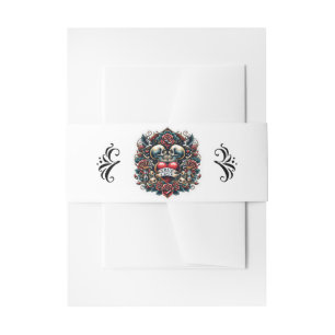 Cintas Para Invitaciones Tatuaje de corazón esqueleto de amor verdadero bod