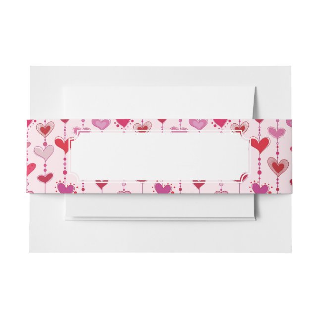 Cintas Para Invitaciones Tejas del corazón (Anverso Ejemplo)