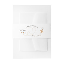 Cintas Para Invitaciones Tema de vuelo de viaje de boda