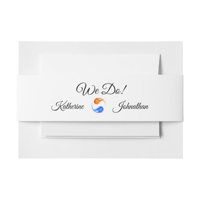 Cintas Para Invitaciones Tema del Boda de la llama gemela- (Anverso Ejemplo)