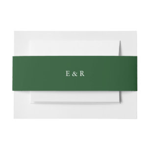 Cintas Para Invitaciones Tendencia de color sólido verde del cazador