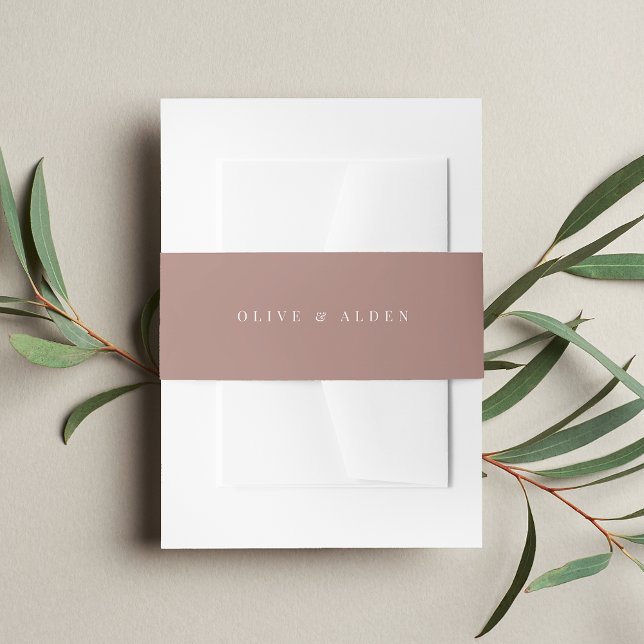 Cintas Para Invitaciones Terracota sólida + Boda de letras clásico (Subido por el creador)