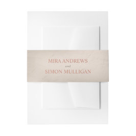 Cintas Para Invitaciones Terracota y arena elemental