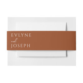 Cintas Para Invitaciones Terracotta Beige Boho Naranja único Boda