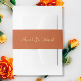 Cintas Para Invitaciones Terracotta Boda