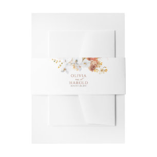 Cintas Para Invitaciones Terracotta Boda Floral