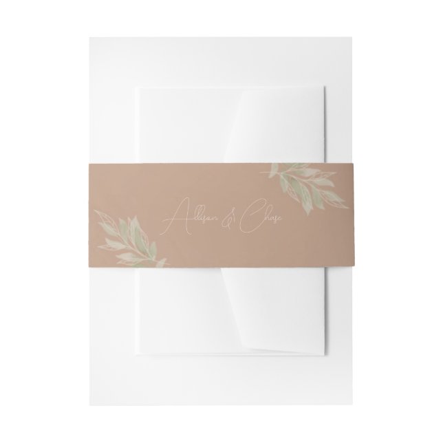 Cintas Para Invitaciones Terracotta Boho Minimalist Wedding (Anverso Ejemplo)