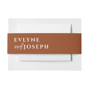 Cintas Para Invitaciones Terracotta Boho Naranja Burn Boda único audaz