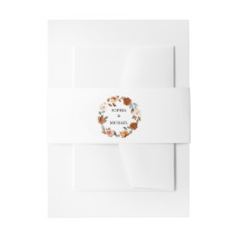 Cintas Para Invitaciones Terracotta Burnt Orange Floral Wedding