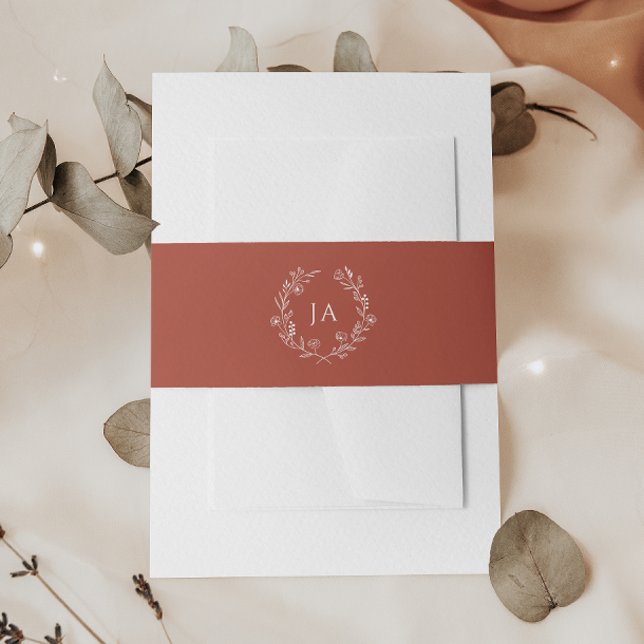 Cintas Para Invitaciones Terracotta Monograma Boda (Subido por el creador)