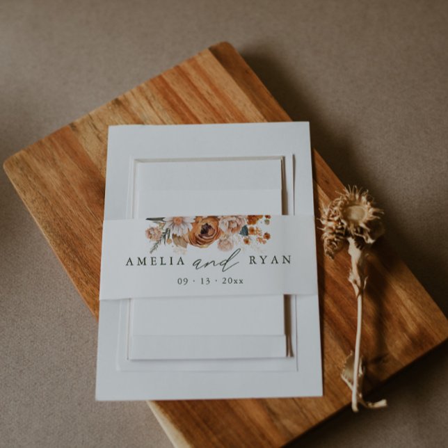 Cintas Para Invitaciones Terracotta Sage Boho Floral (Subido por el creador)