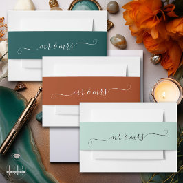 Cintas Para Invitaciones Terracotta Sr. y Sra.