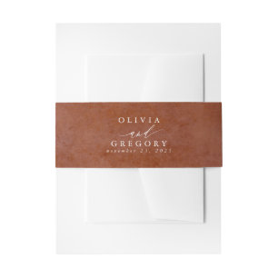 Cintas Para Invitaciones Terracotta Textured Modern Minimal Boda