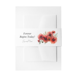 Cintas Para Invitaciones Texto personalizado Serenata de Pétalo Escarlata 