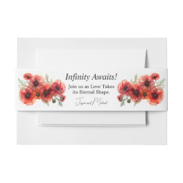 Cintas Para Invitaciones Texto personalizado Serenata de Pétalo Escarlata 