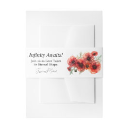 Cintas Para Invitaciones Texto personalizado Serenata de Pétalo Escarlata 